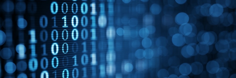 streams of data in 0 and 1