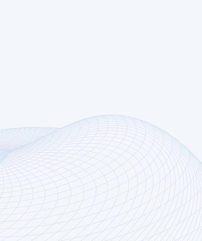 Mobile version of an abstract 3D wireframe wave pattern in blue
